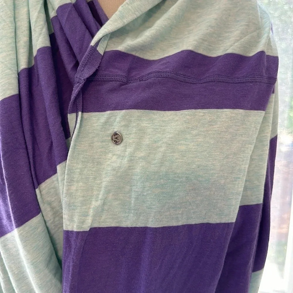 Lululemon Clarity Infinity Scarf, Aqua & Purple Stripe, EUC - Picture 3 of 3